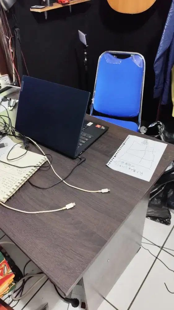 Jual Meja Kerja 1/2 Biro + Kursi