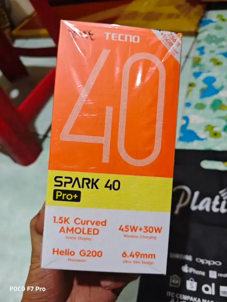 Tecno spark 40 pro plus 8/256 fullset charger Xiaomi