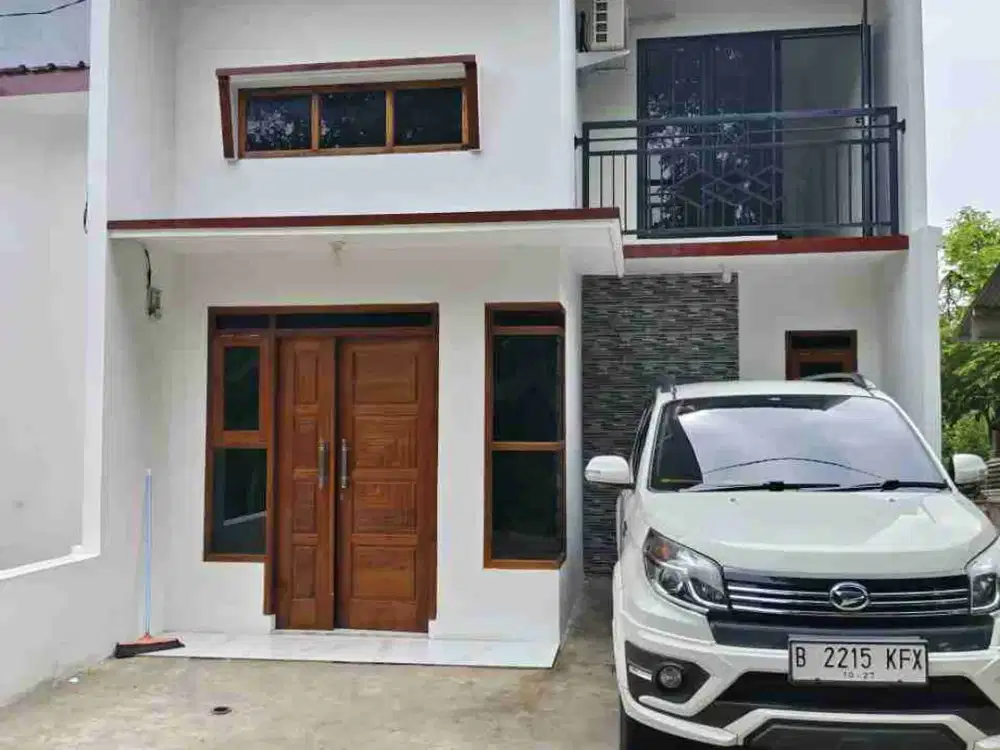 Rumah cluster Siap huni murah di Pancoran mas kota Depok KPR 2 lantai 3 kamar tidur strategis 15 menit ke stasiun Citayam