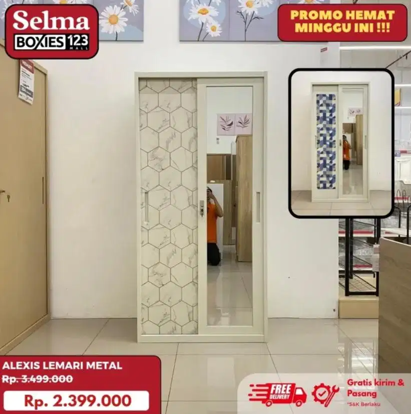 Lemari pintu sliding minimalis