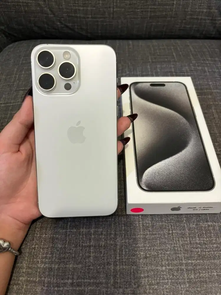 iPhone 15 Promax 256gb White Titanium Garansi Resmi iBox Fullset