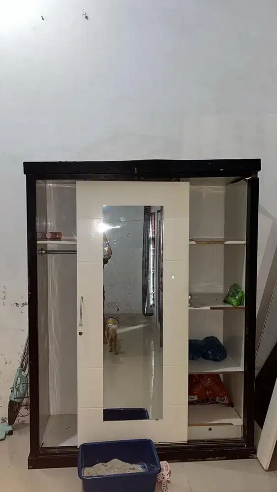 Lemari 2 pintu sleding bahan olympic