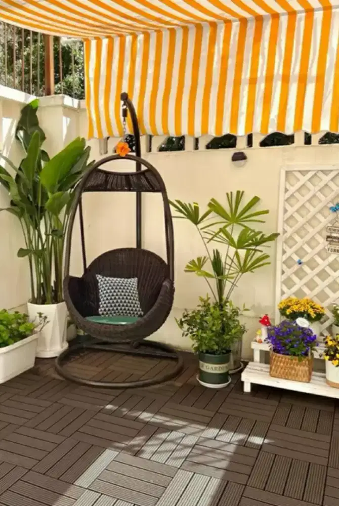 Deck Lantai Outdoor PVC motif kayu