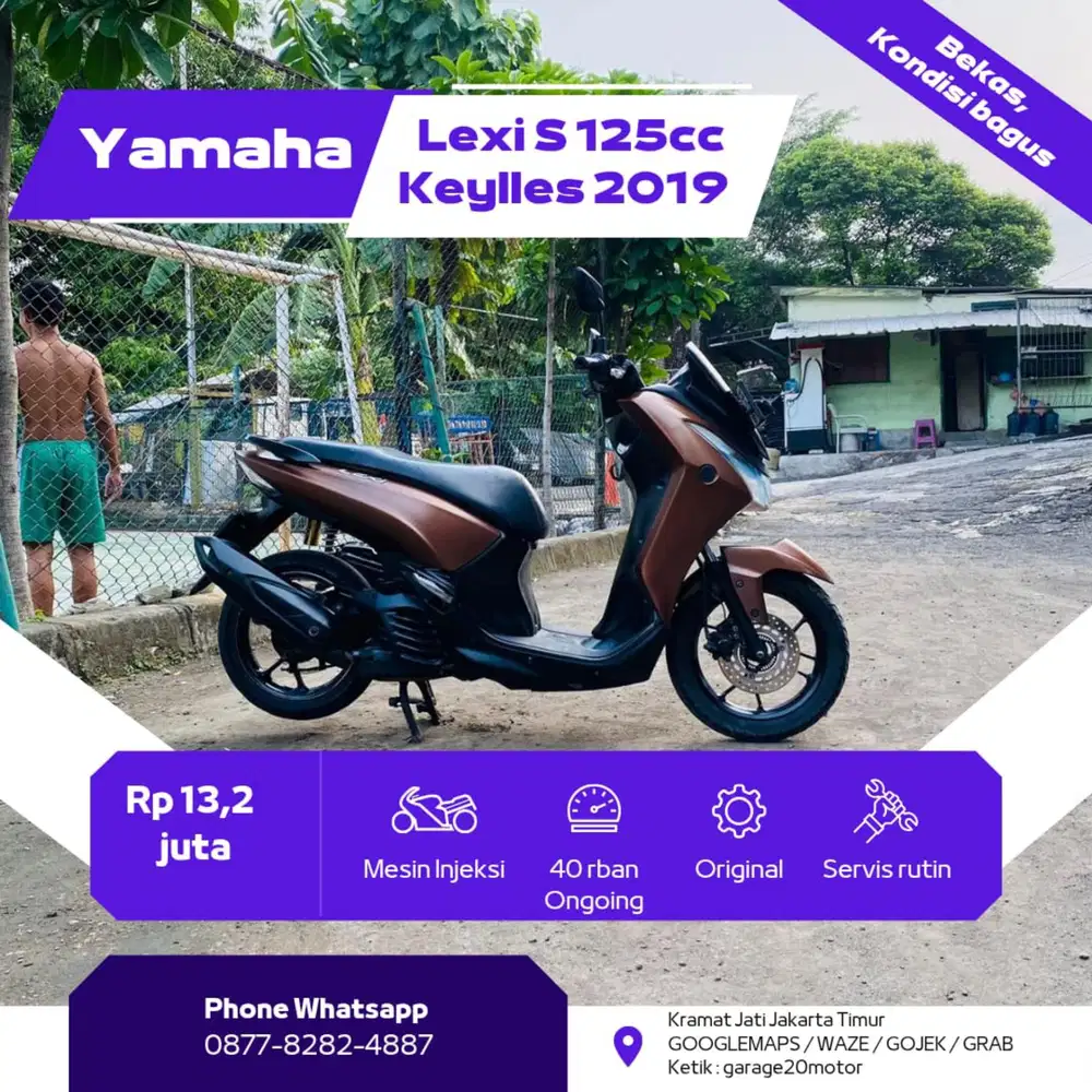 Yamaha Lexi S Keylles 125cc Bluecore Fi Tahun 2019