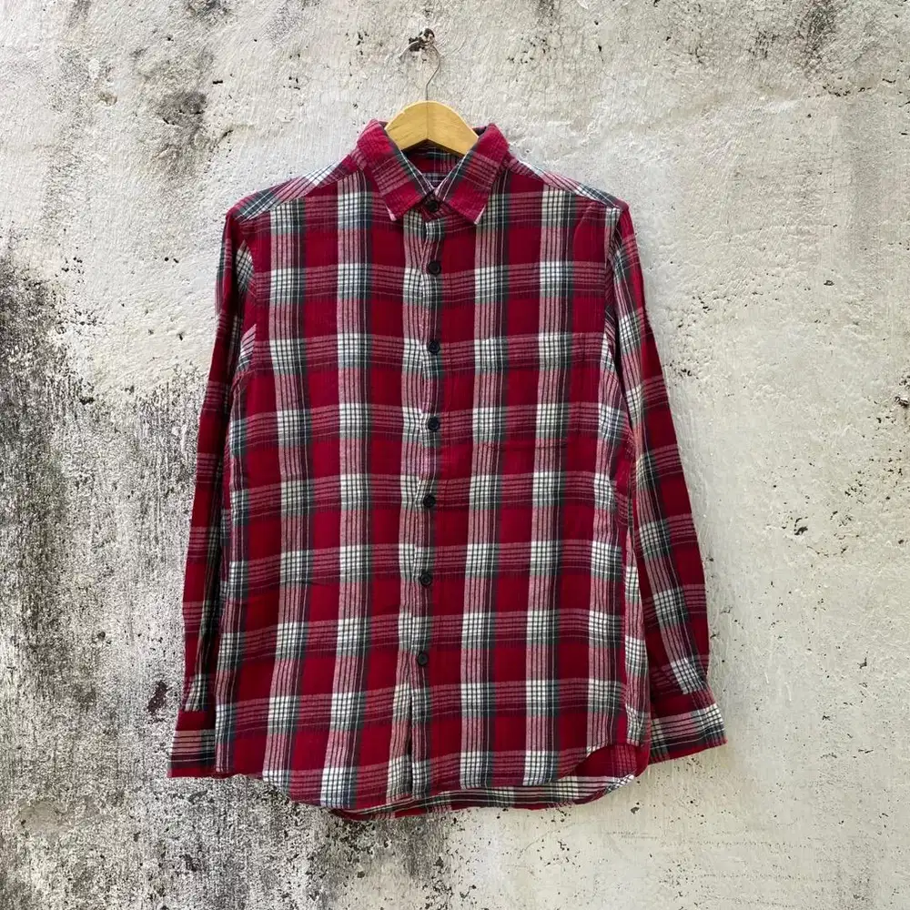 Flanel Uniqlo - Size M - Baju Kemeja Flannel