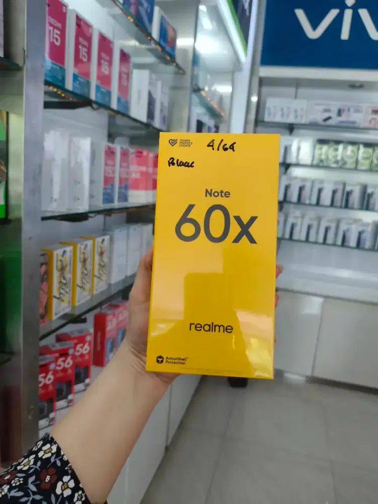 Realme note 60x 4/64 baru segel garansi resmi