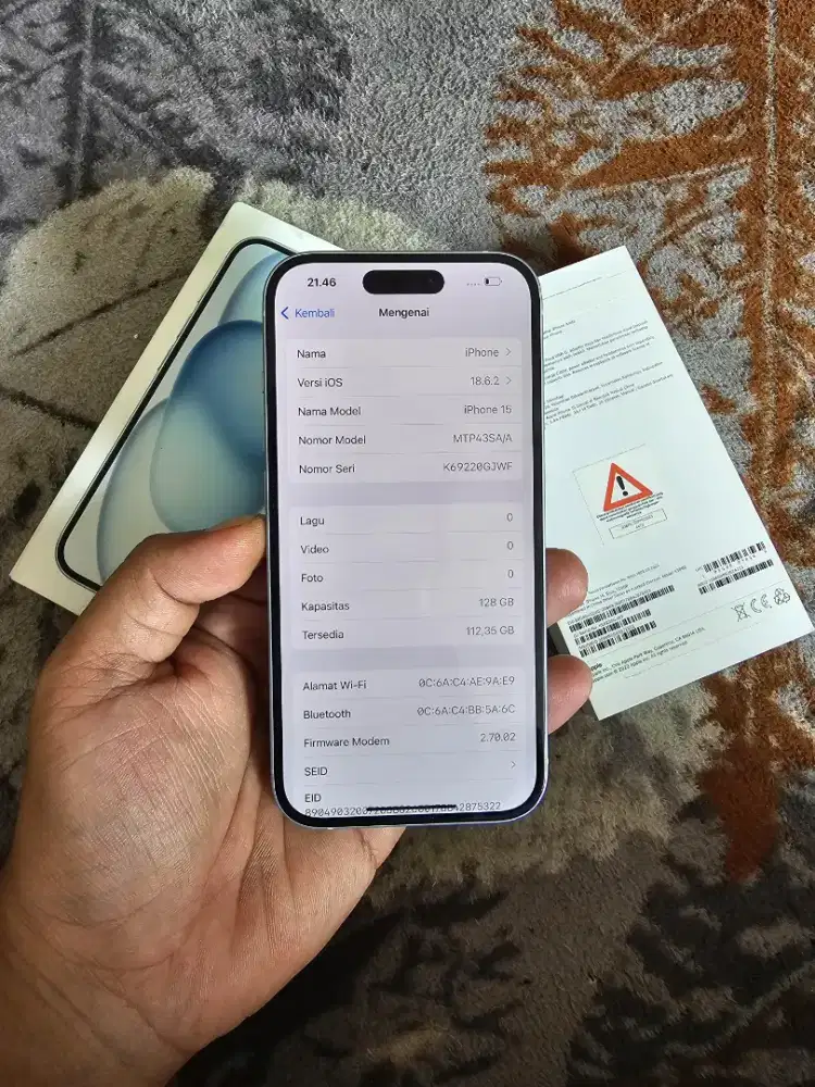 iPhone 15 128 Blue BH 87%