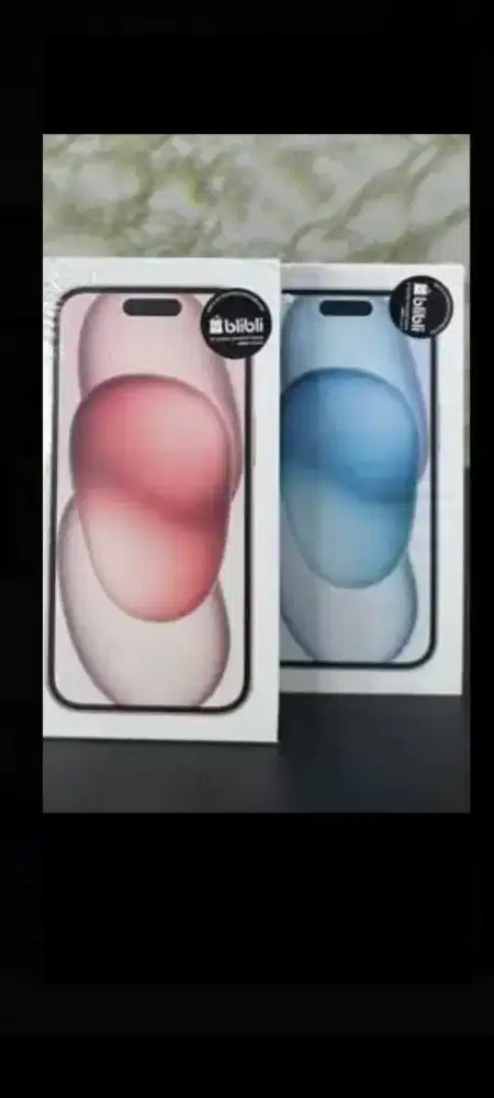Iphone 15 128gb blue biru BNIB garansi resmi tam ibox gdn blibli