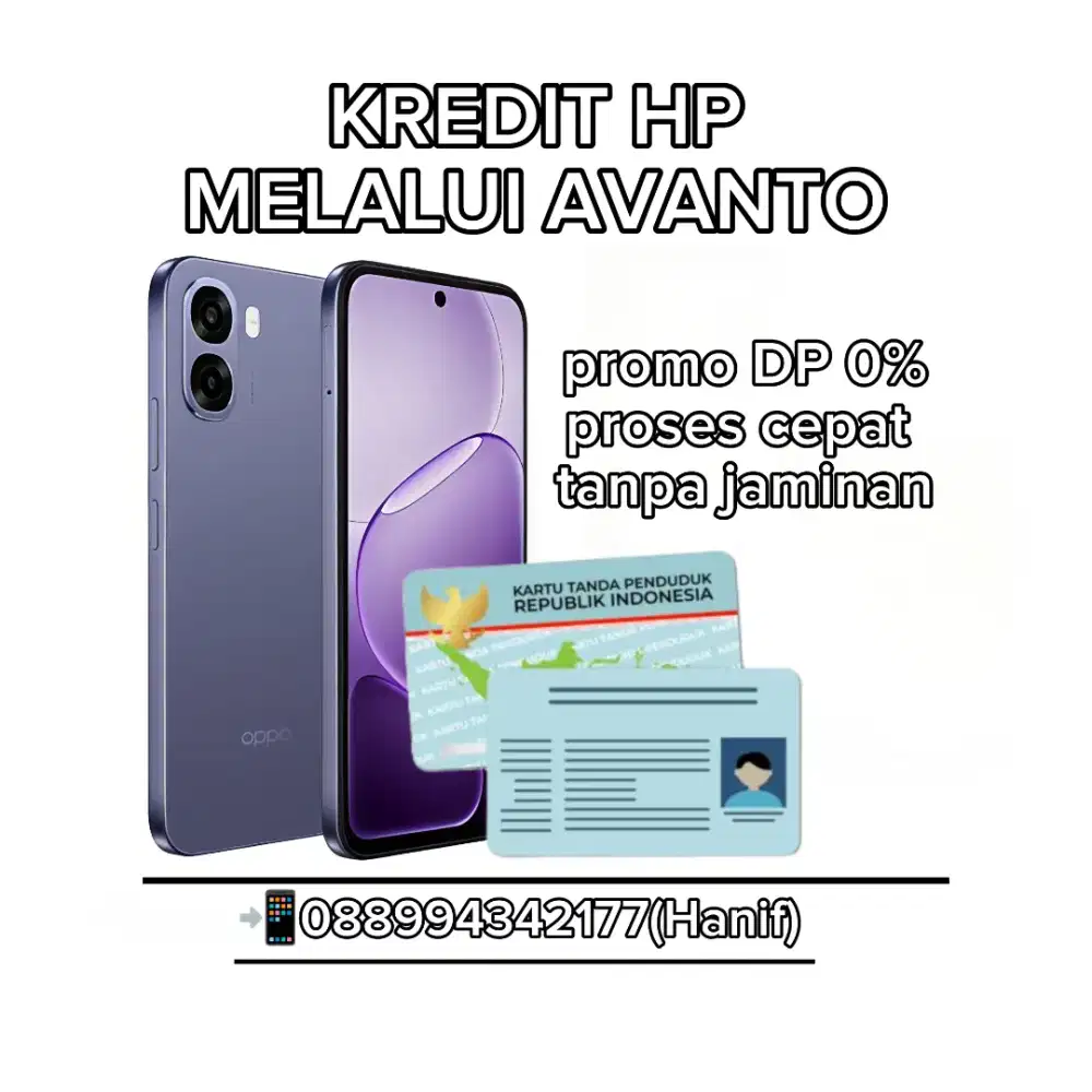 Promo kredit HP DP 0% melalui Avanto