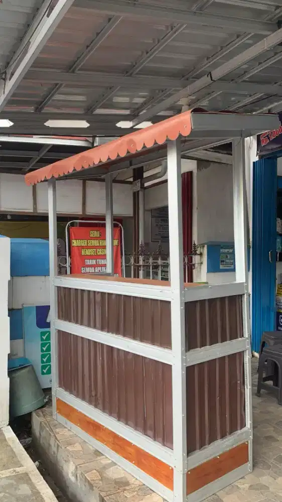 Rombong Meja Stand Jualan Gerobak Display Etalase Usaha