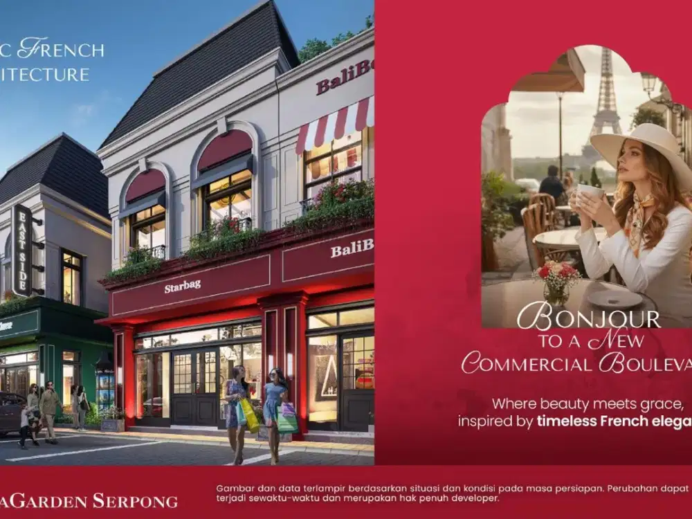 Citra Garden Serpong FREE PPN 100%! Ruko La Madeleine Hadap Boulevard