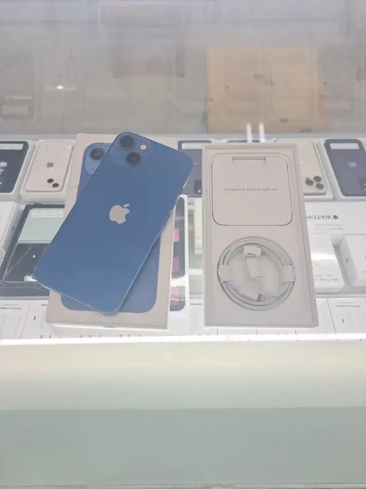 Second IPhone 13 256GB Blue Ex IBOX Fullset Original Nego