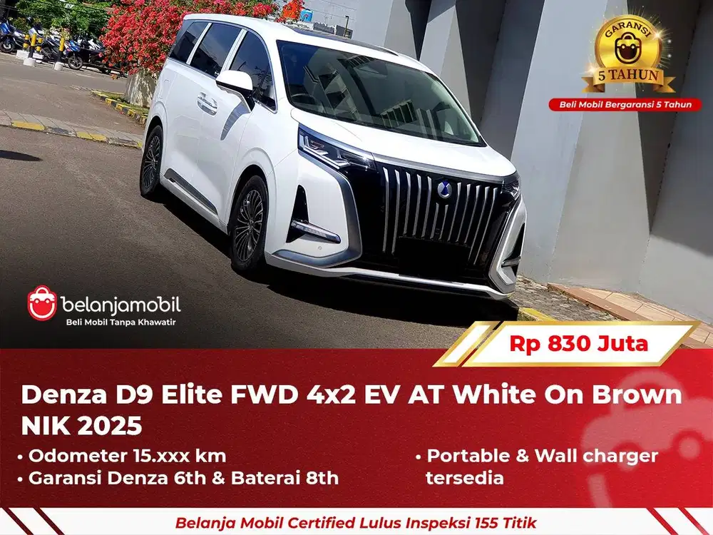 [ GARANSI 5TH ] Denza D9 D 9 Elite FWD 4x2 EV AT 2025/2024