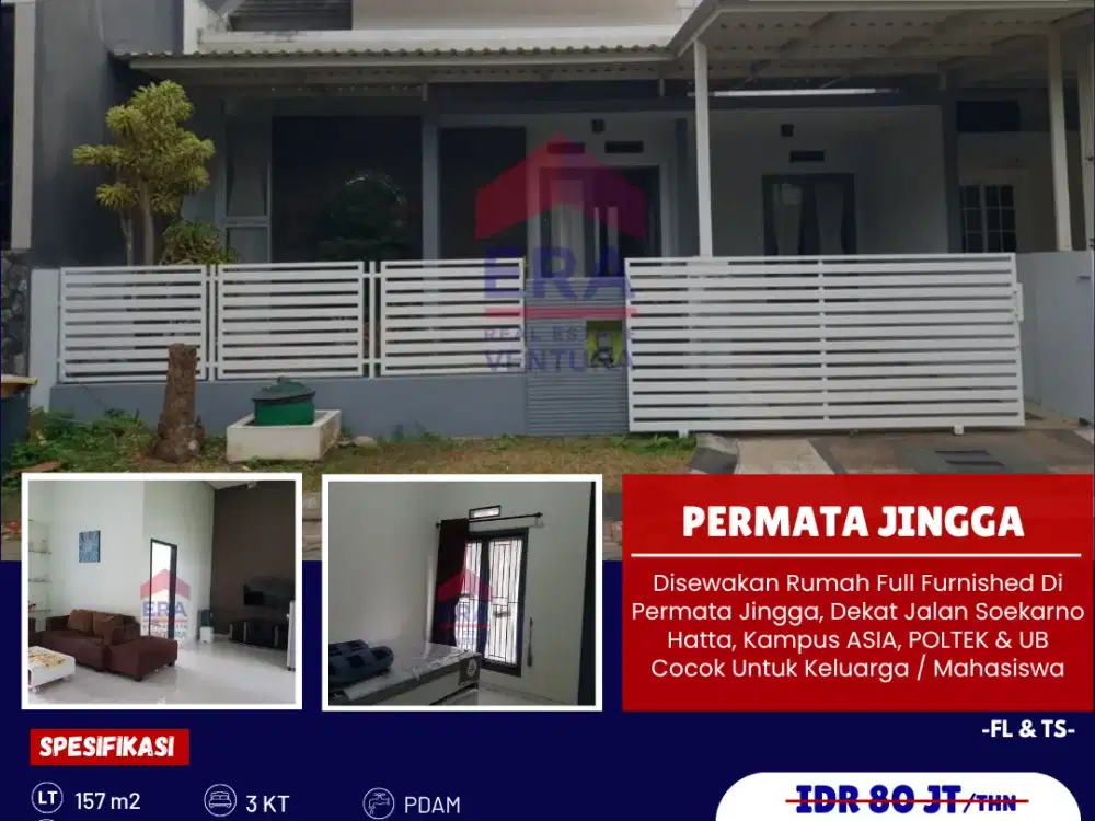 Disewakan Rumah Full Furnished Di Permata Jingga Soekarno Hatta