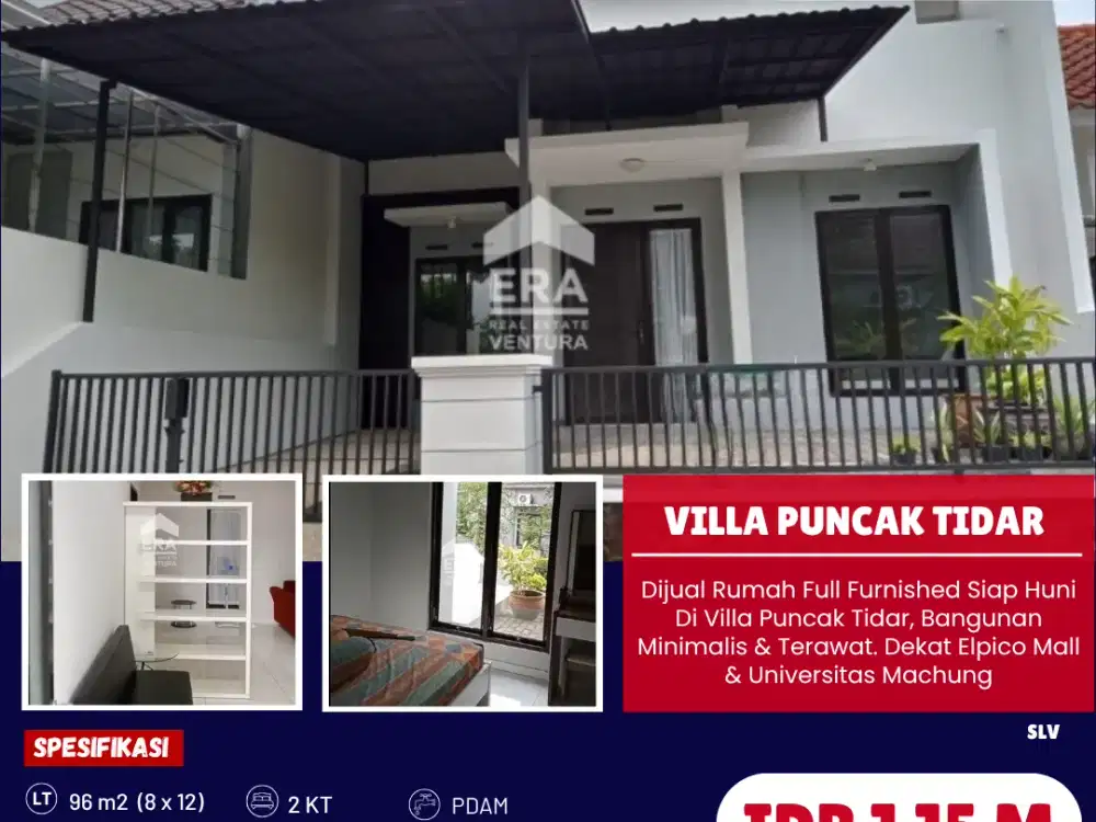 Dijual Rumah Full Furnished Siap Huni Di Villa Puncak Tidar