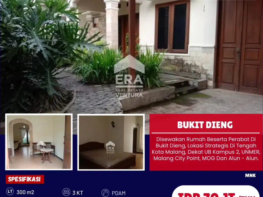 Disewakan Rumah Beserta Perabot Di Bukit Dieng, Dekat MOG