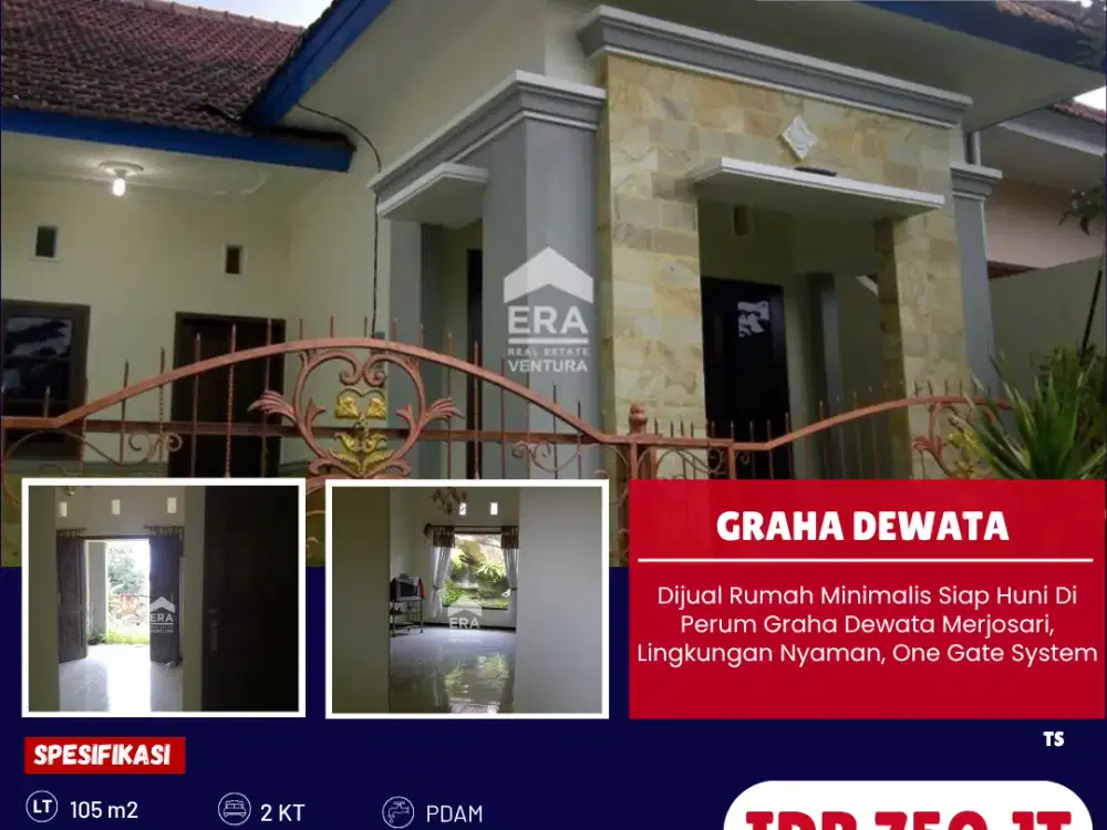 Dijual Rumah Minimalis Siap Huni Di Perum Graha Dewata Merjosari