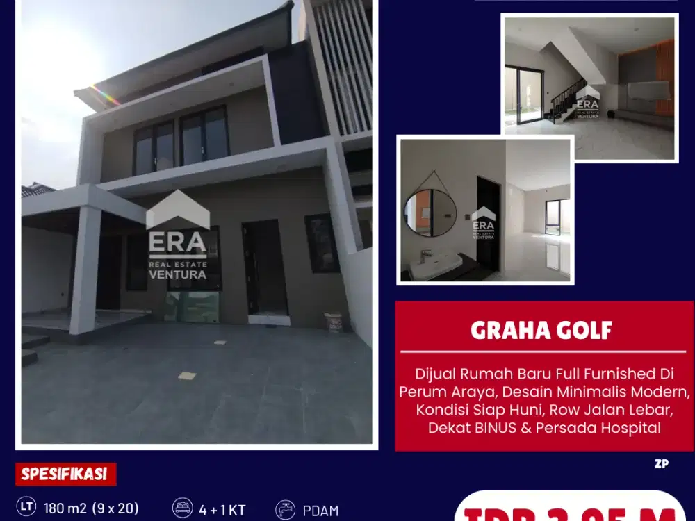 Rumah Baru Full Furnished Di Perum Araya, Desain Minimalis Modern