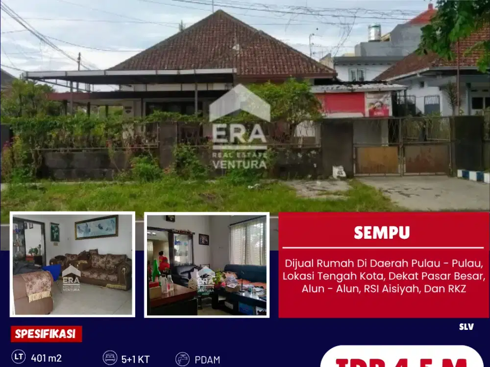 Dijual Rumah Di Daerah Pulau - Pulau, Lokasi Tengah Kota