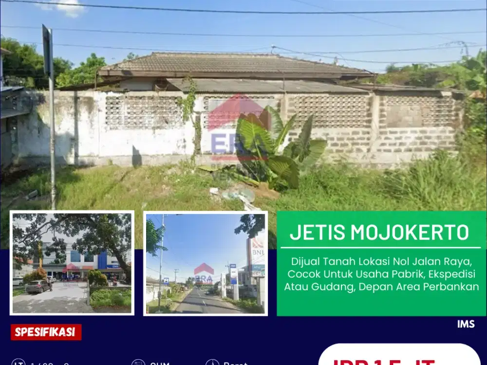 Tanah Lokasi Nol Jalan Raya, Cocok Untuk Usaha Pabrik