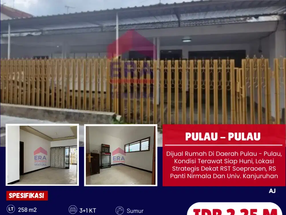 Rumah Di Daerah Pulau - Pulau, Kondisi Terawat Siap Huni