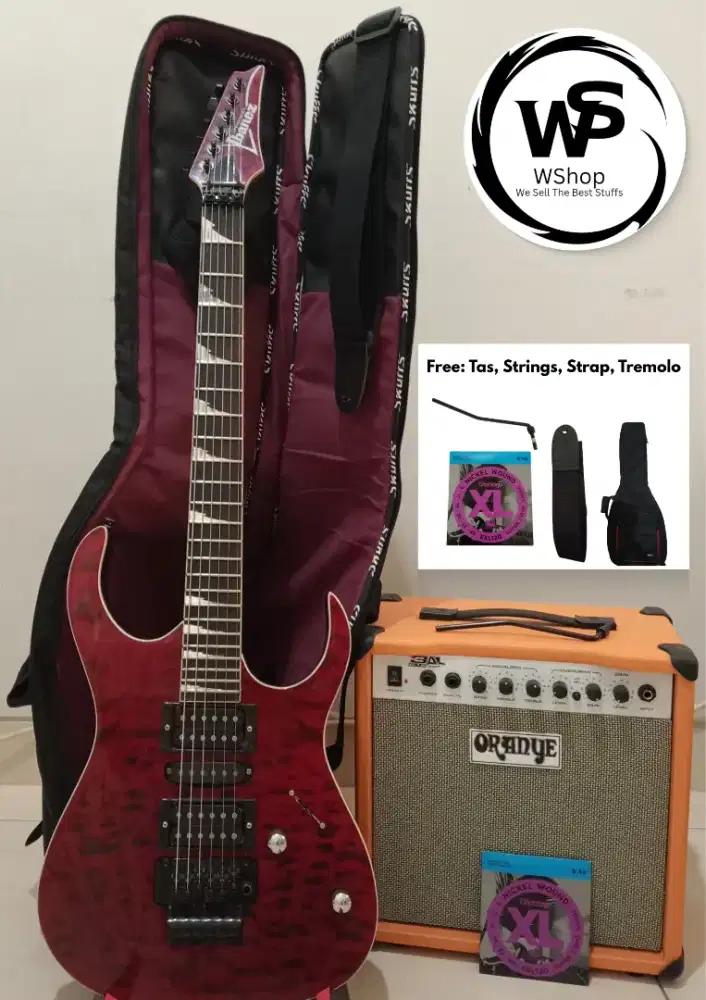 Gitar Listrik Ibanez RG Style Original Custom Korea + Ampli Orange DLL