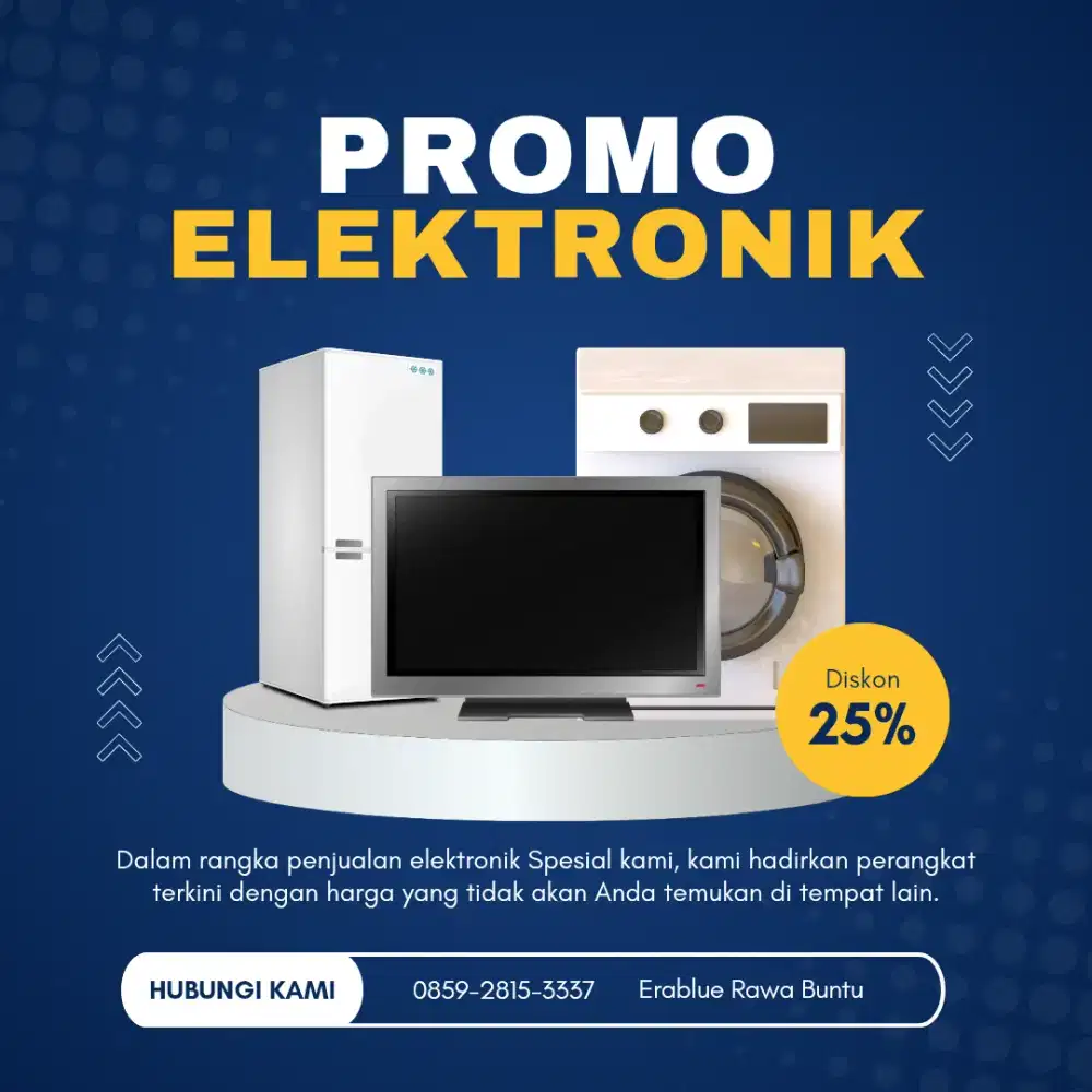 Cicilan 0% Elektronik TV, Kulkas, AC, Mesin Cuci