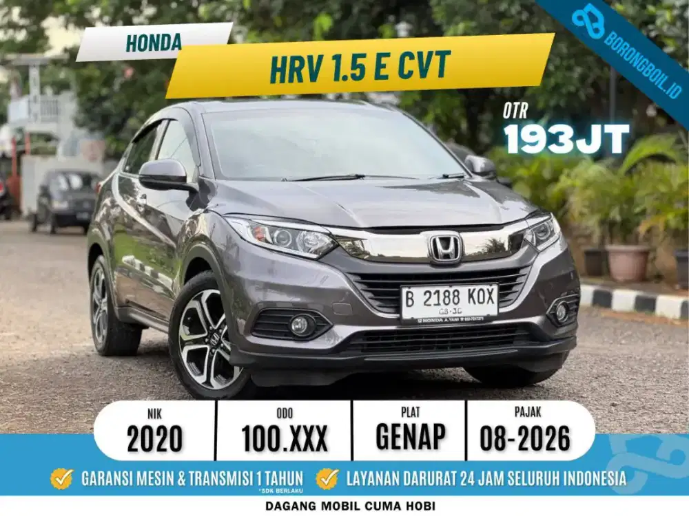 TDP 3 Juta! Honda HRV 1.5 E CVT  2020 Abu-abu metalik cx3