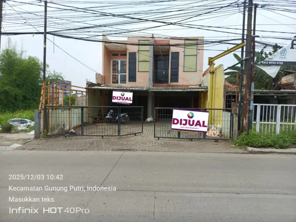 Di Jual 2 Ruko Gandeng, 2 Lantai di Bojong Kulur Gunung Putri Bogor