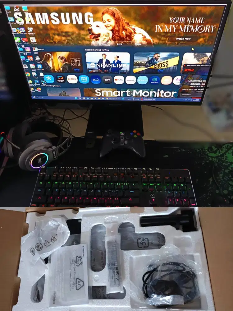 MONITOR SMART SAMSUNG M5 27INHC DEX LENGKAP BOX MULUS