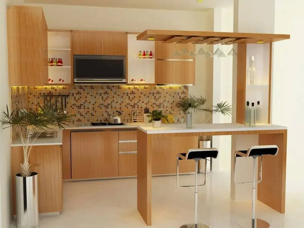 Mini bar + Kitchen Set Custom murah – Desain Elegan & Presisi