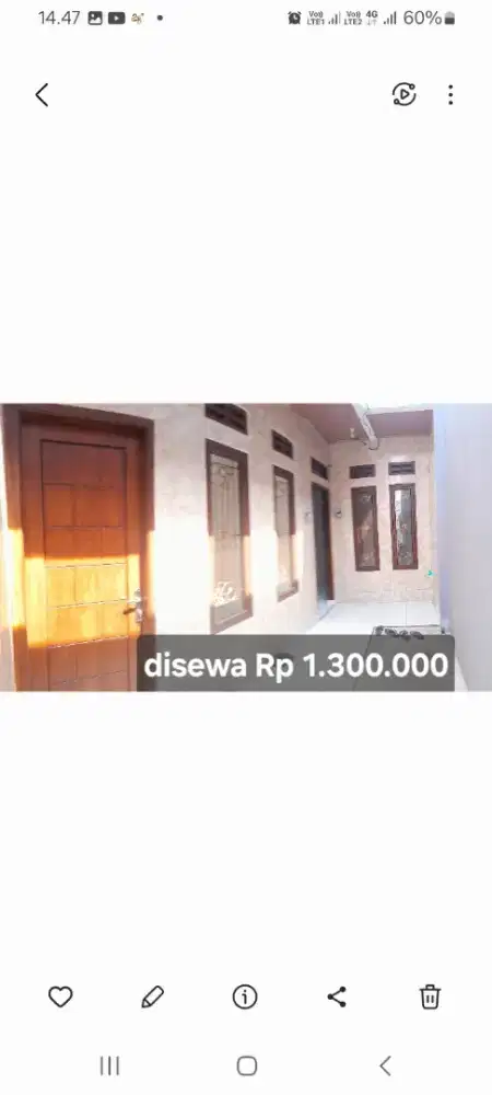 Rumah di sewakan hub H.ASEP