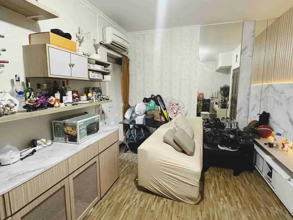 Jual Apartemen type 2 Kamar 42m2, Full Renovated to 1 Bedroom Modern Interior - Mediterania Garden 1 Tanjung Duren, Jakarta Barat