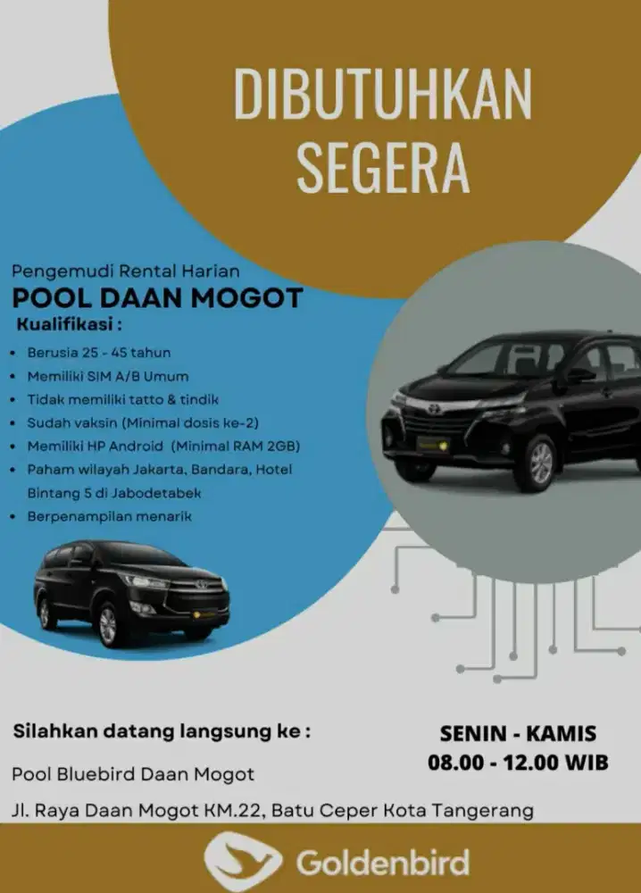 Driver Rental berbasis Online untuk Bandara SOETTA