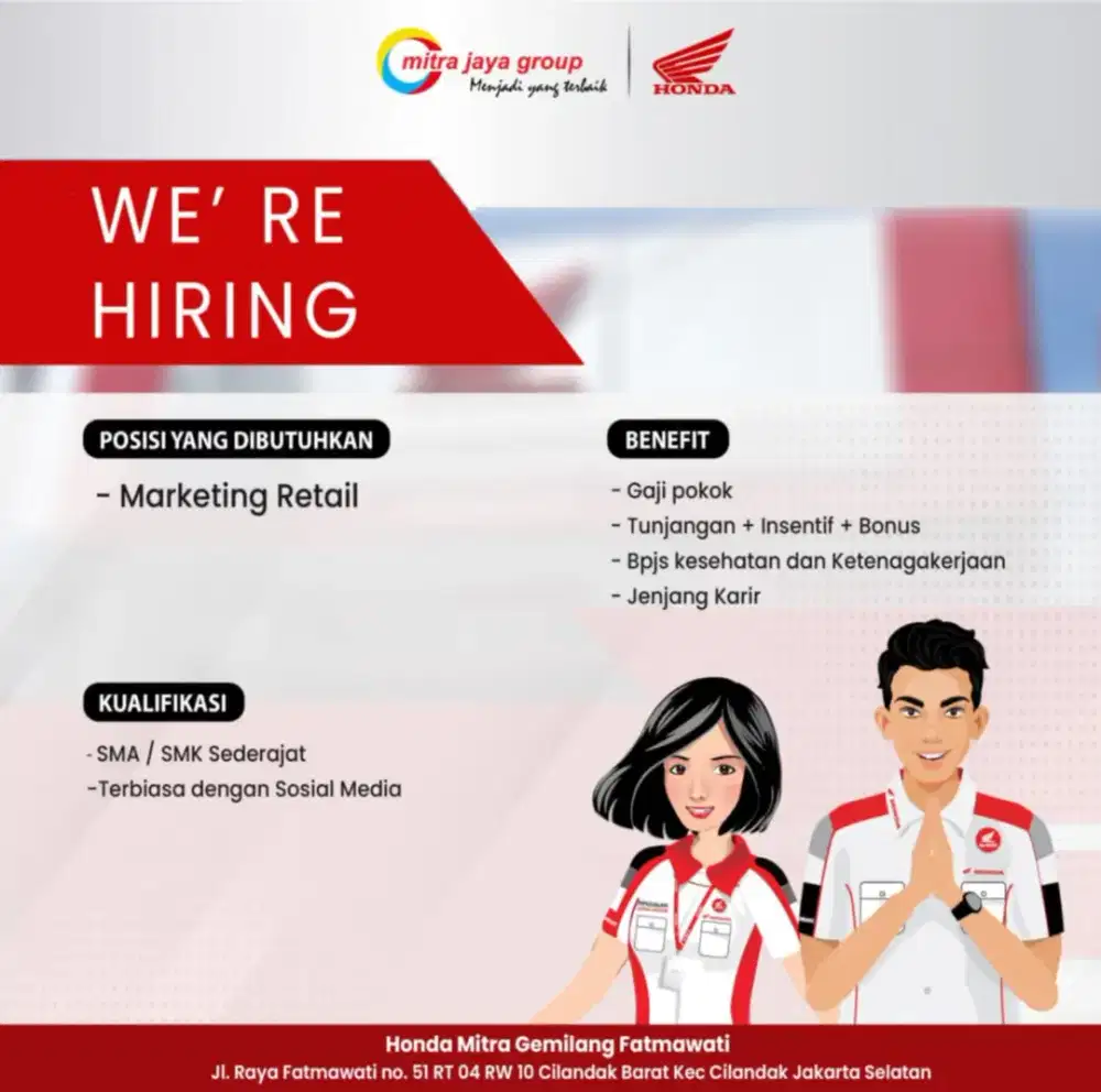 LOWONGAN MARKETING RETAIL