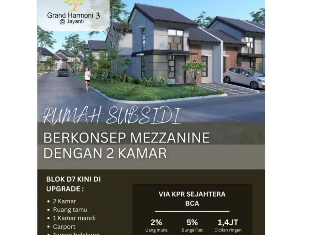 Upgrade Rumah Berkonsep Mezzanine Anda Manjadi 2 Kamar Tidur | Grand Harmoni 3 Jayanti