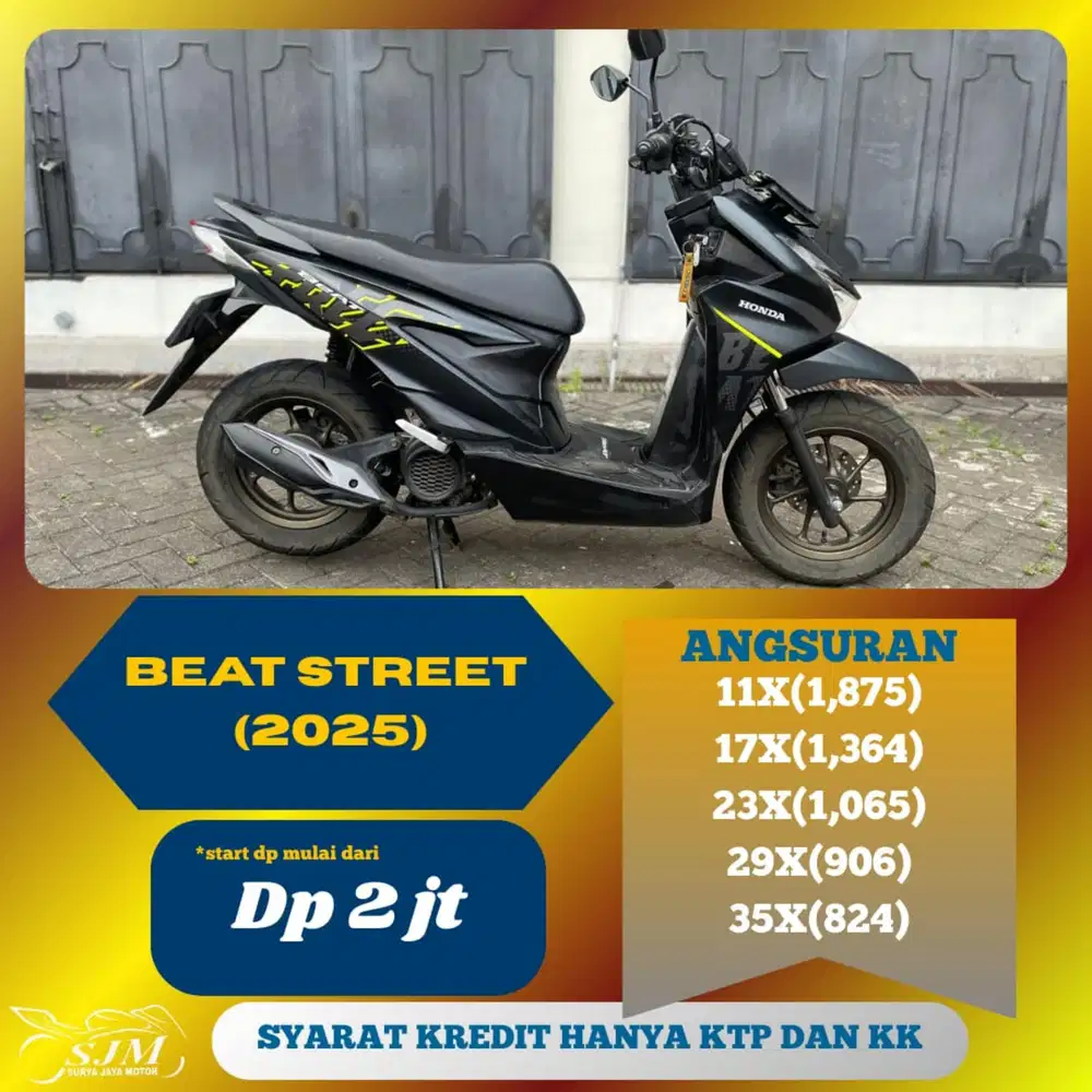HONDA BEAT STREET 2025 CASH & KREDIT