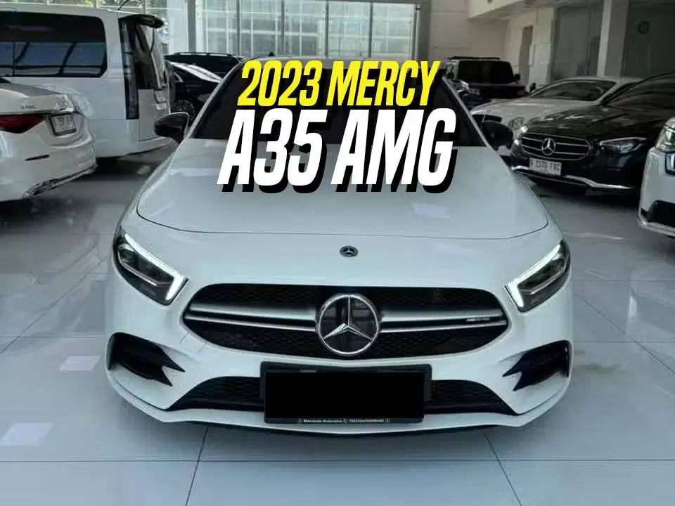 Mercedes Benz A35 AMG 4 Matic 2023 White on Black Putih Mercy A 35