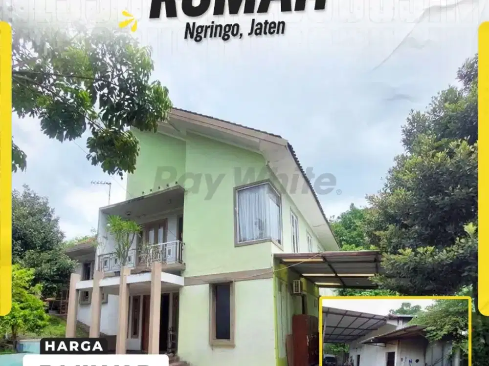 Rumah Mewah Luas Ada Kolam Renang & Gudang di Ngringo Jaten Karanganyar