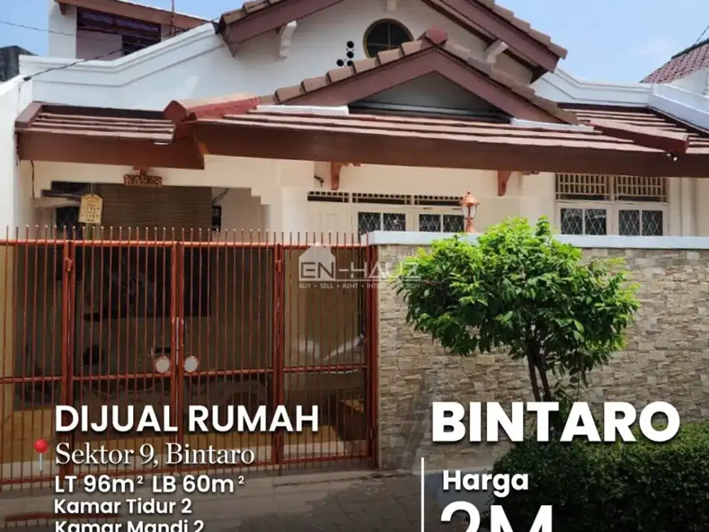 DIJUAL RUMAH di SEKTOR 9, BINTARO