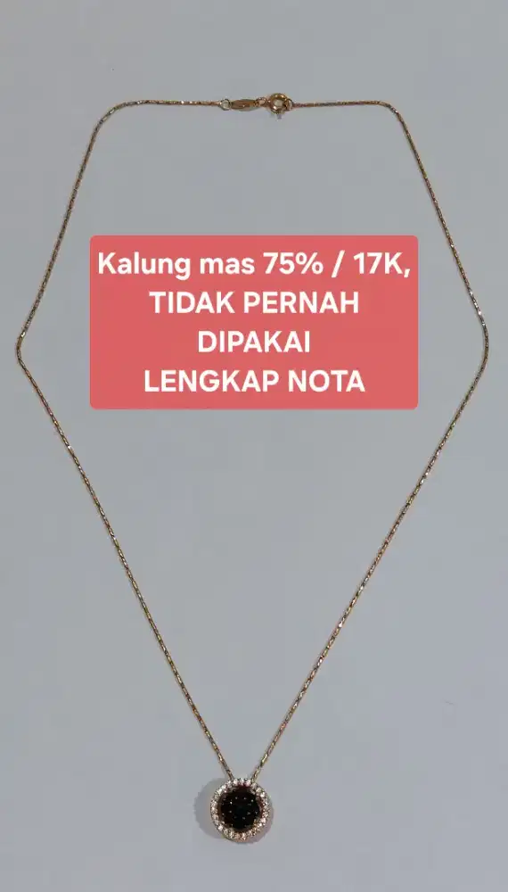 Kalung emas 75% 17K 3Gr 4 Gr TIDAK PERNAH DIPAKAI, KONDISI BERSIH