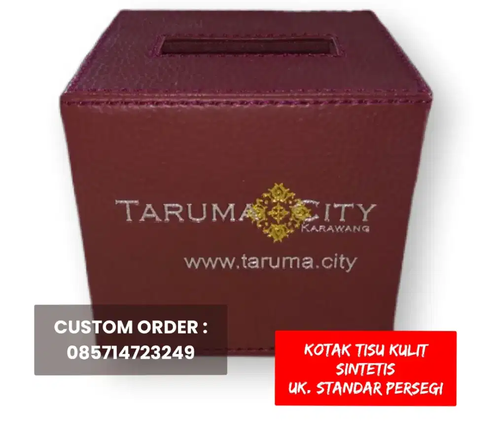 Kotak tisu kulit souvenir dan promosi