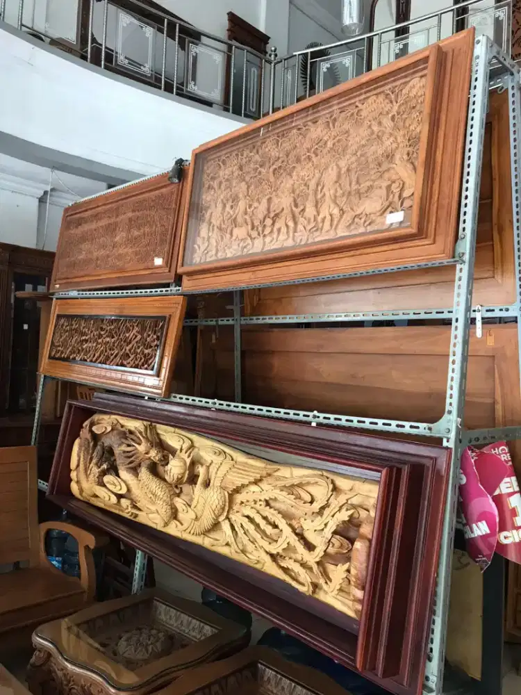 Kredit pajangan dinding kayu jati asli