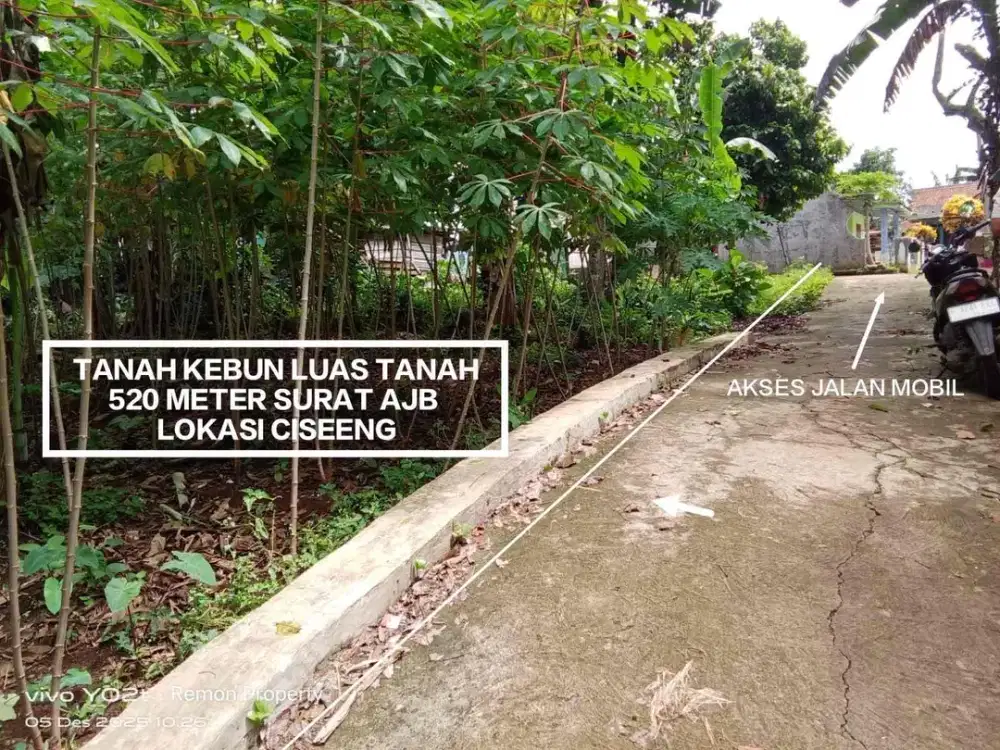 TANAH MURAH DI JALAN DESA AKSES MOBIL PADAT PENDUDUK DI CISEENG PARUNG BOGOR