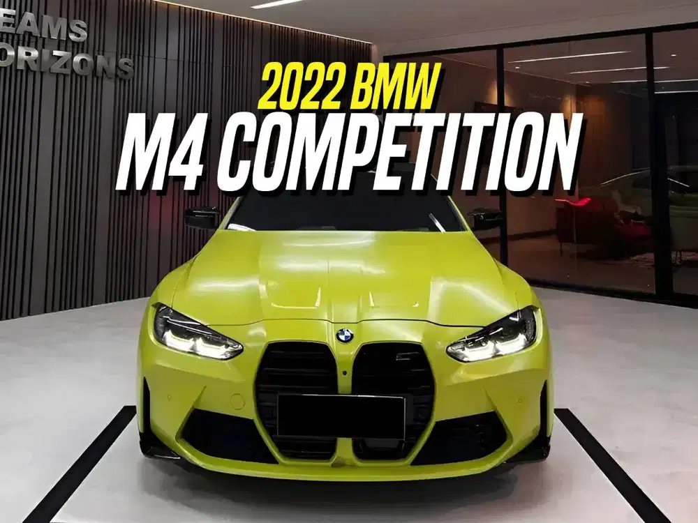 BMW M4 Competition 2022 Yellow on Blue Kuning M 4 Comp