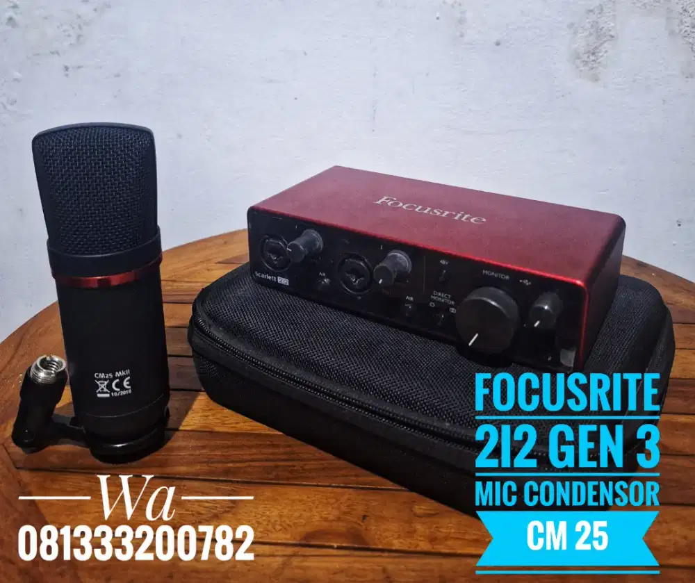 Sound card focusrite 2i2 + Mic condensor focusrite Cm25