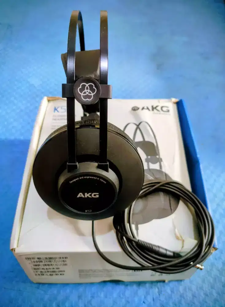 Headphone monitor AKG original headset kabel flat untuk recording