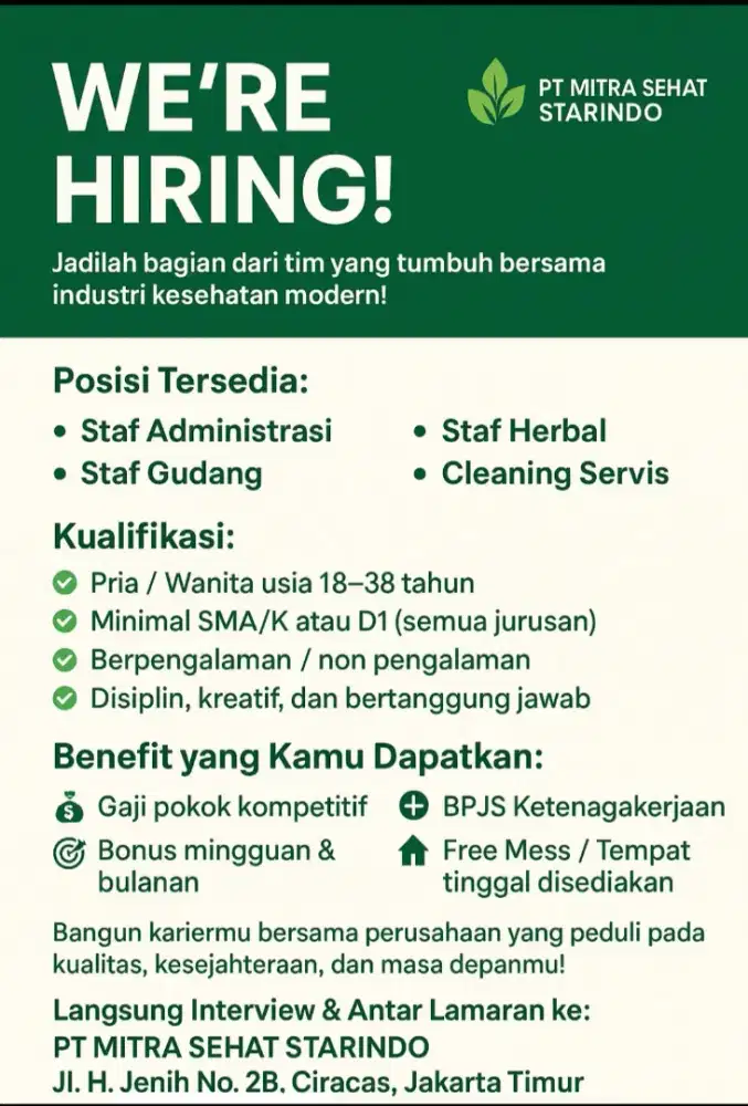 LOKER TERBARU 2025 JAKARTA TIMUR REAL