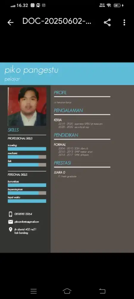 Info lokernya kak apa aja