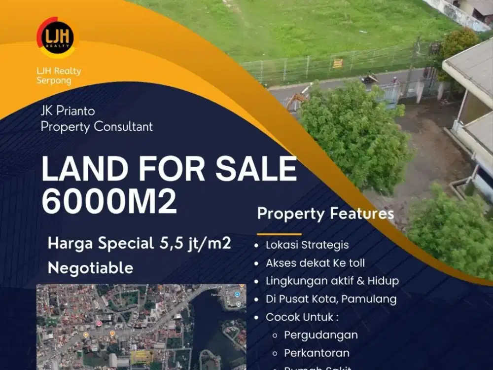 Tanah bagus , Lokasi Strategis, Siap bangun di Pamulang